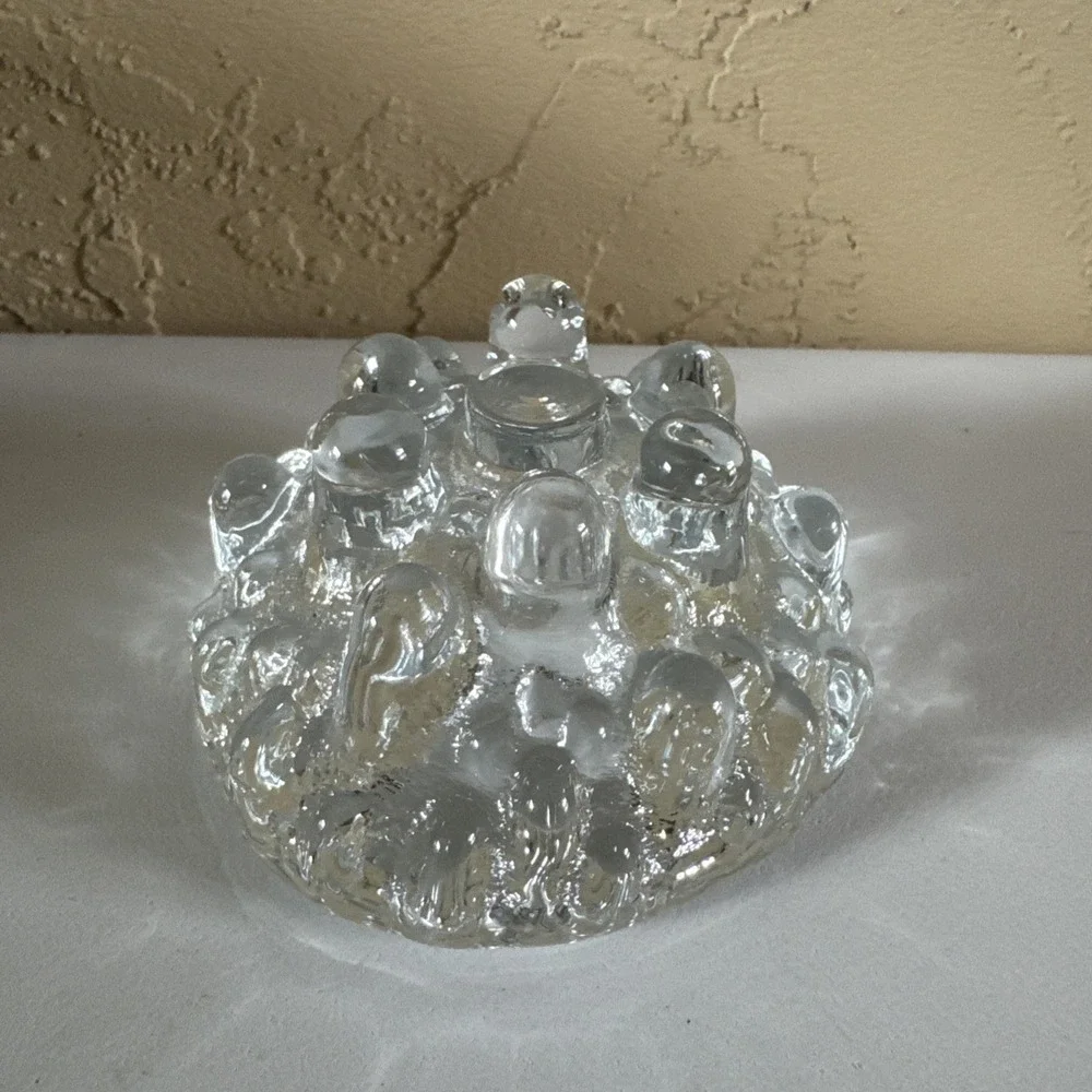 Vintage Viking Glass Clear Glimmer Votive‎ Candle Holder Mid Century Modern MCM